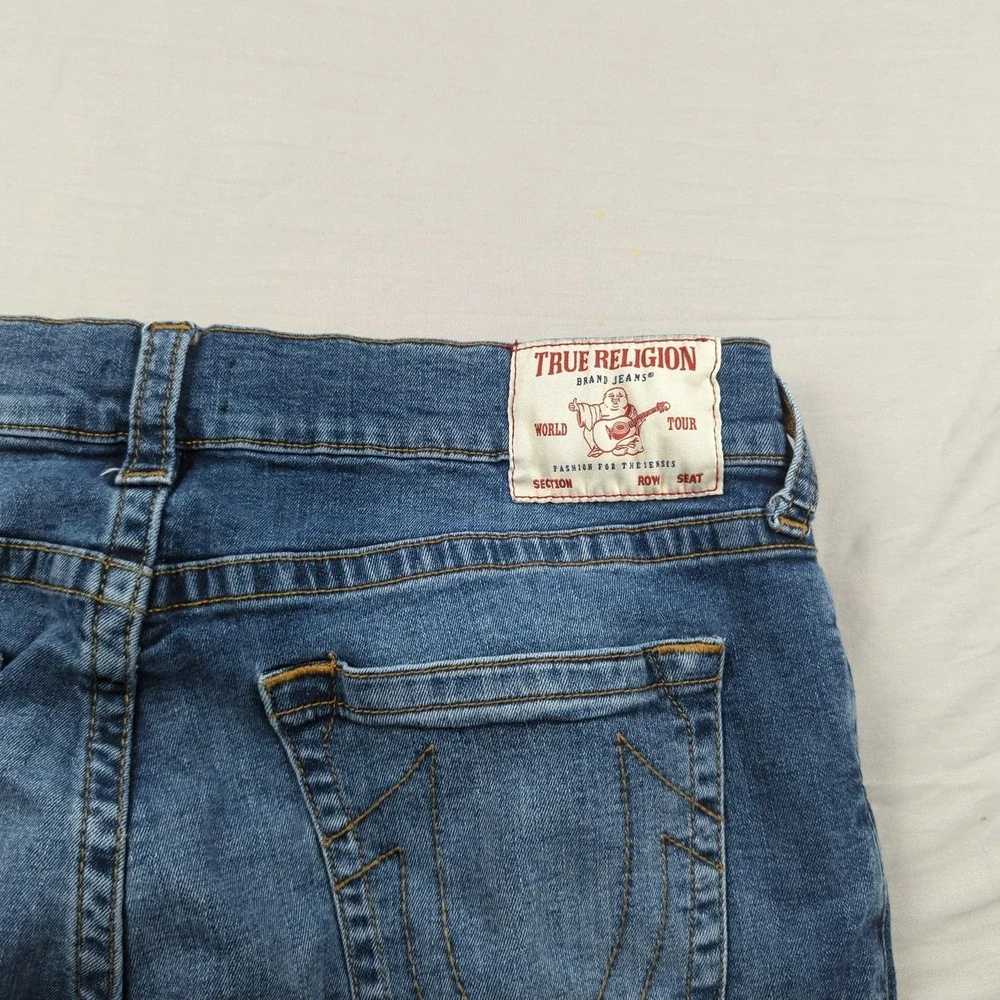 True Religion Jeans Mens 38x33 Blue Rocco Slim Stretch Casual Preppy